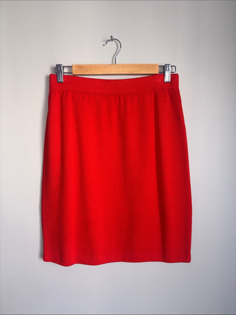 St. John Collection By Marie Gray Orange Knit Pencil Skirt